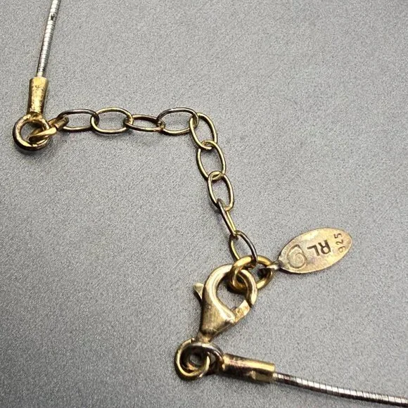 VTG Sterling Silver Pearl Pendant Necklace 925 Germany 2 Tone RL Regis Lecuyer - Picture 5 of 13